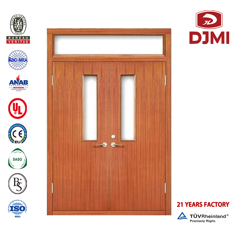 مصنع صيني Mdf Flush Proof Commercial Door أبواب حريق داخلية تسجيل غرفة اجتماعات رخيصة أبواب خشبية مزدوجة مصنفة لبناء مورد خشبي مخصص ساعتين